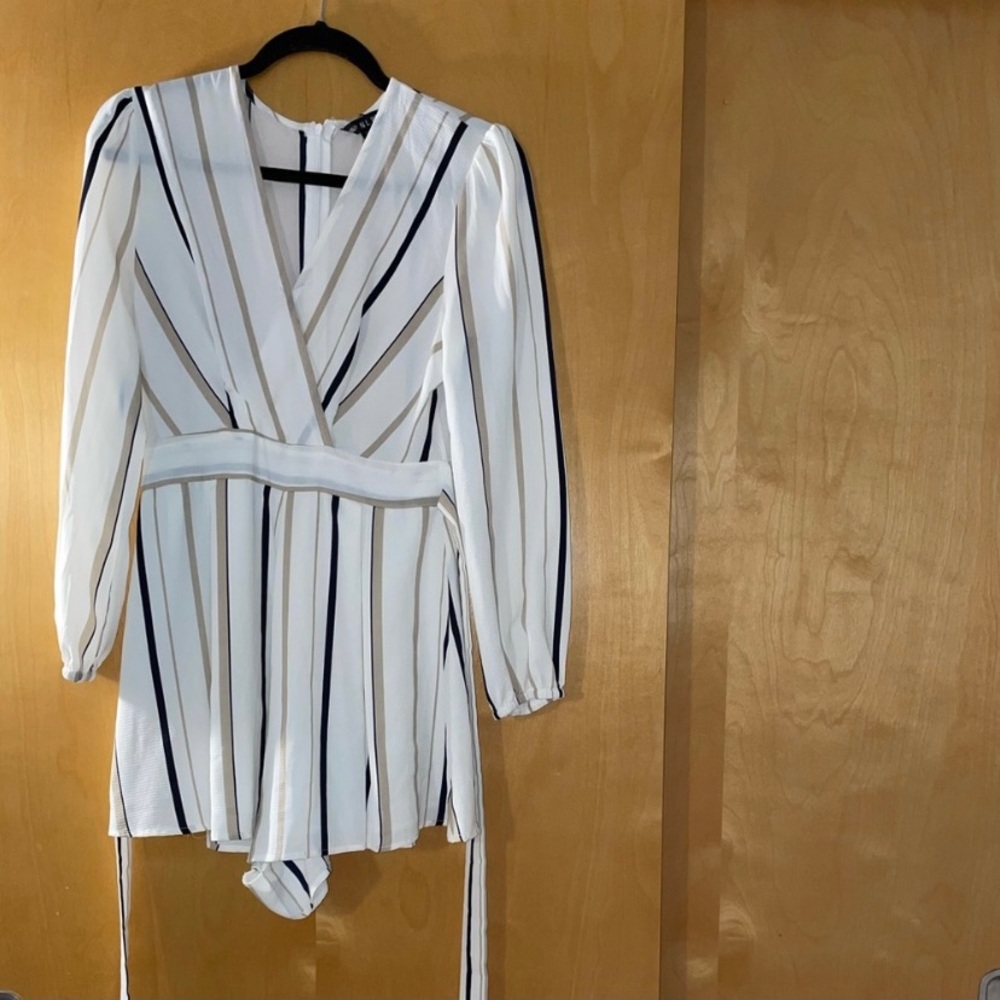 2 for $29 | Long Sleeve Striped Romper
